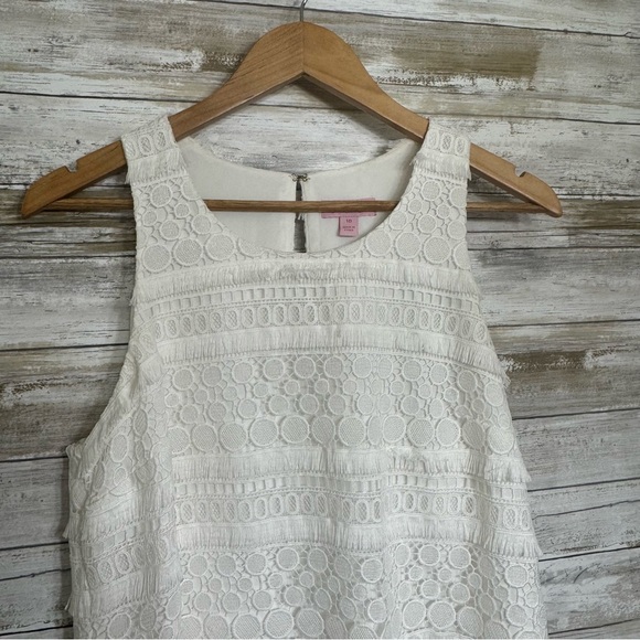 Lilly Pulitzer Women's Anette Shift Mini White Dress Sleeveless size 10 - Picture 3 of 8